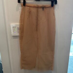 The Bar Sheer Nude Skirt Size: 2